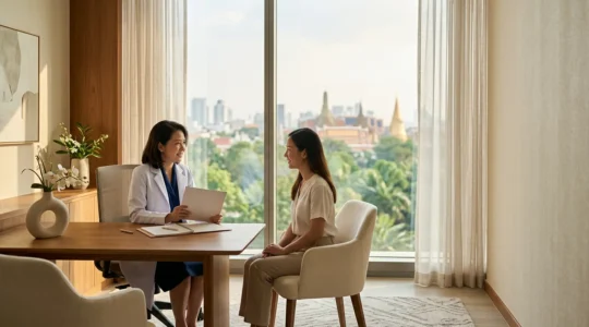 Ambiente medico moderno a Bangkok specializzato in chirurgia di affermazione di genere