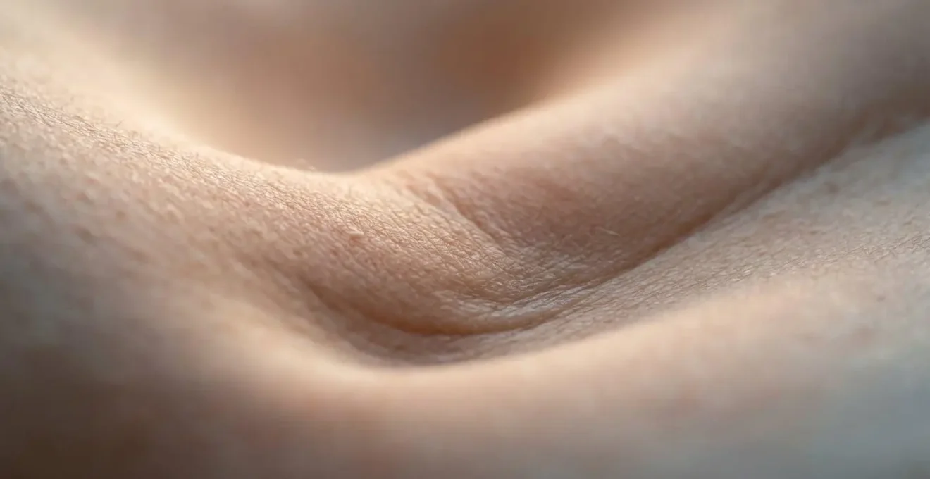 Dettaglio macro di texture cutanea che mostra il processo naturale di guarigione