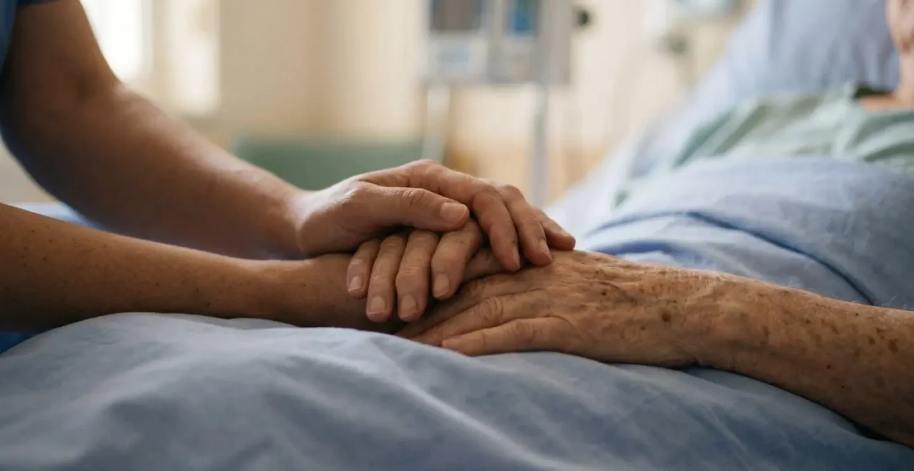 Mani che offrono supporto e assistenza durante il periodo di recupero post-operatorio